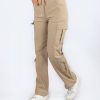 شلوار کارگو کتان کش