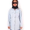 شومیز جین کاغذی A31526