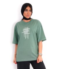 تیشرت لانگ چاپی T320112