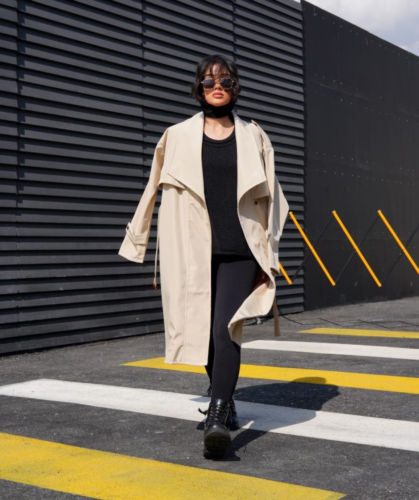 بارانی ضد آب کمربنددار C31018