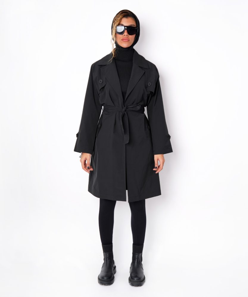 بارانی بلند تی سی کمربنددار C31407