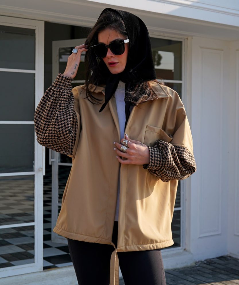 بارانی کوتاه تک جیب C31452