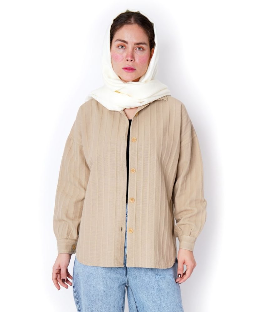 شومیز راه راه کتان A31805