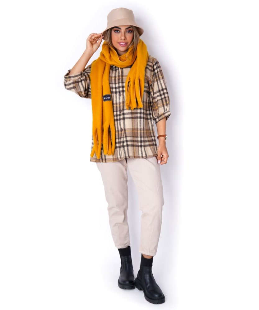 شومیز پشمی چهارخونه A31608