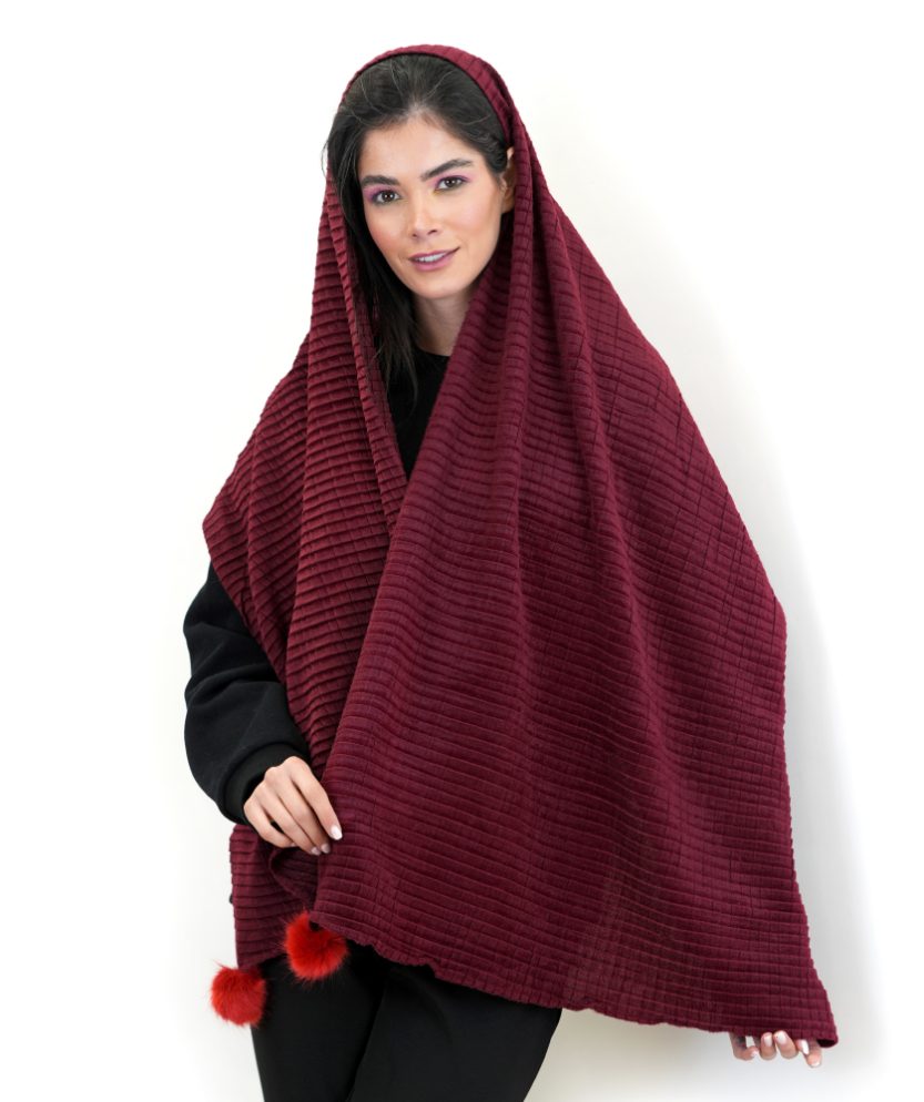 شال مخمل پلیسه N31992