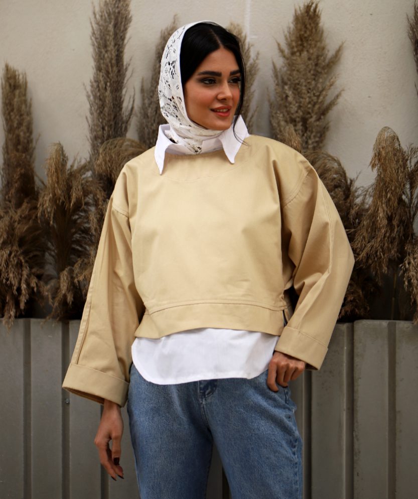 شومیز کراپ کتان A311562