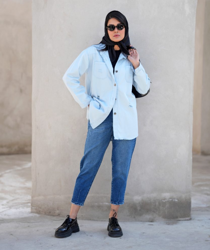 شومیز کتان زاپدار A311282