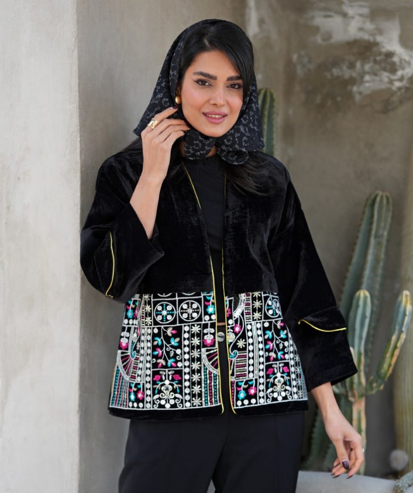 مانتو کتی مخمل مجلسی M311226