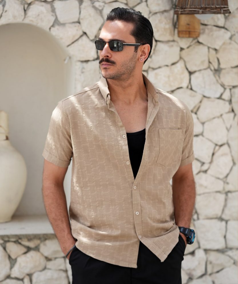 پیراهن مردانه آستین کوتاه P32666