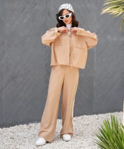 قیمت ست کراپ و شلوار شانتون Q41098