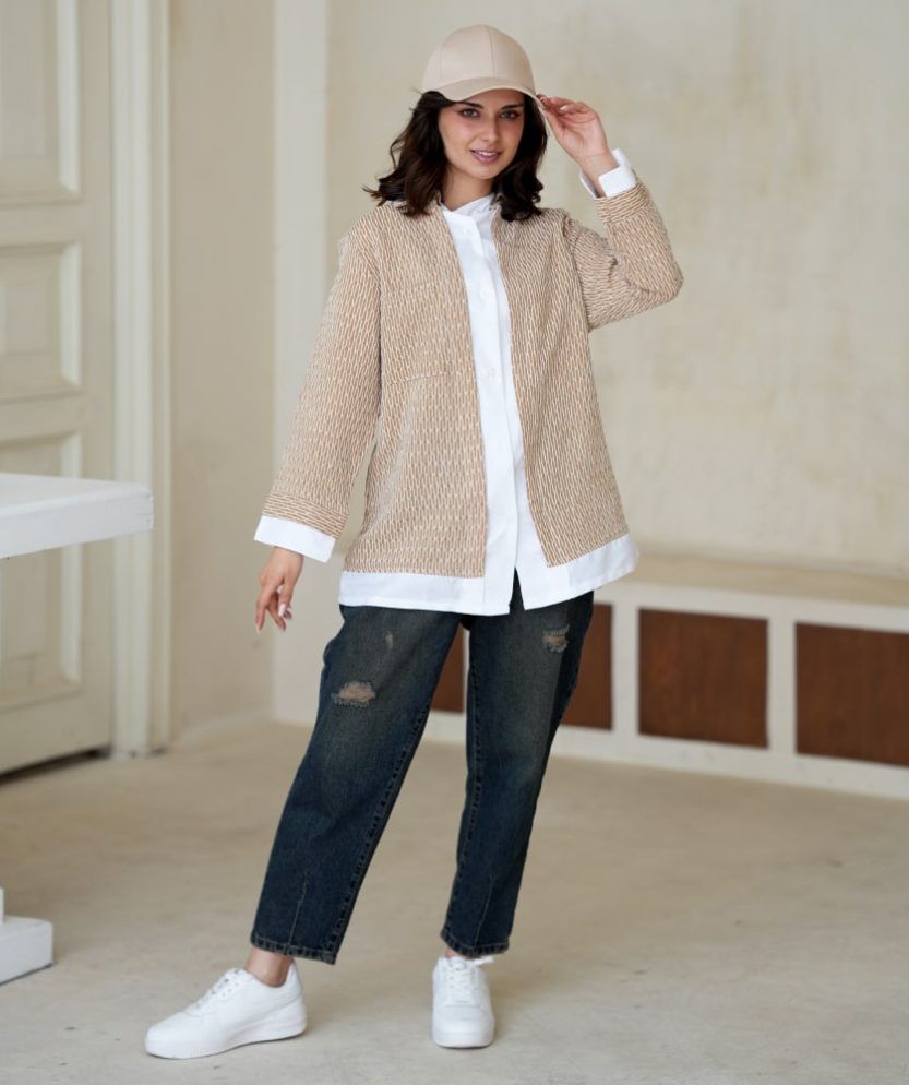 شومیز دوتیکه کوک دوزی A312122