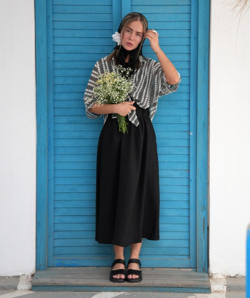 ست دوتیکه کراپ و دامن Q41033