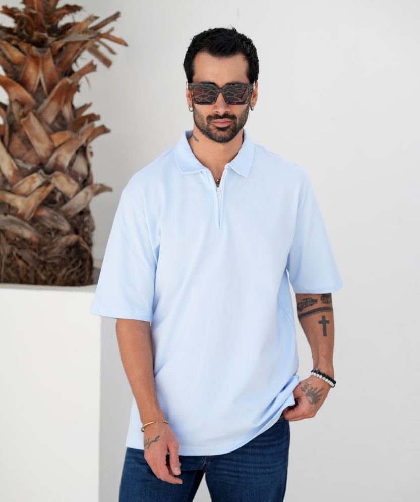 تیشرت نیم زیپ T42046