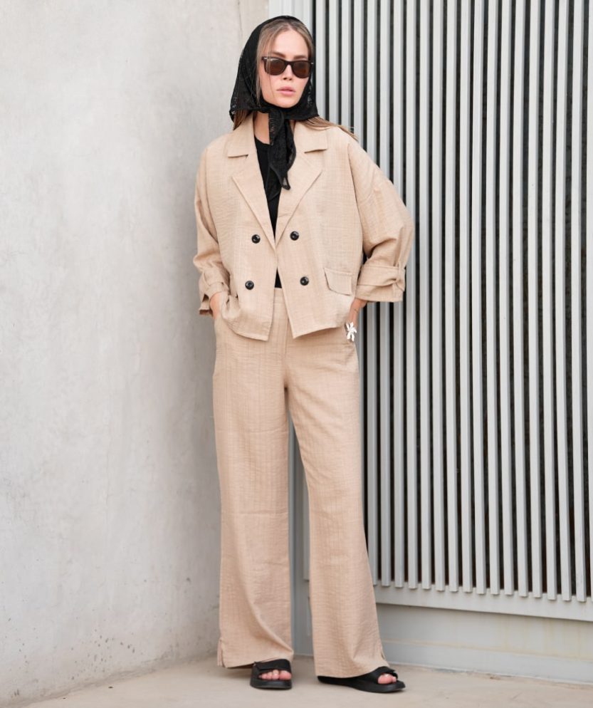 ست کت و شلوار شانتون Q31761