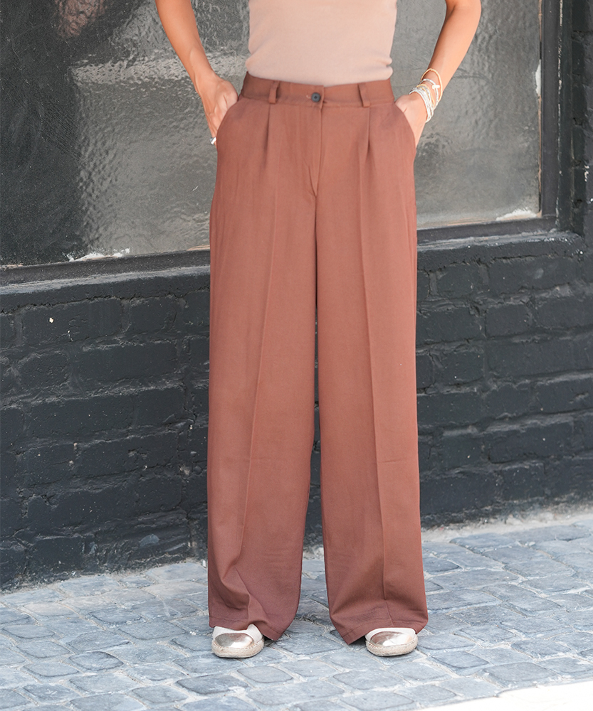 شلوار بگ تنسل E41017