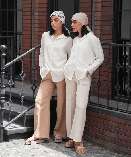 شومیز نخی راه راه A41052