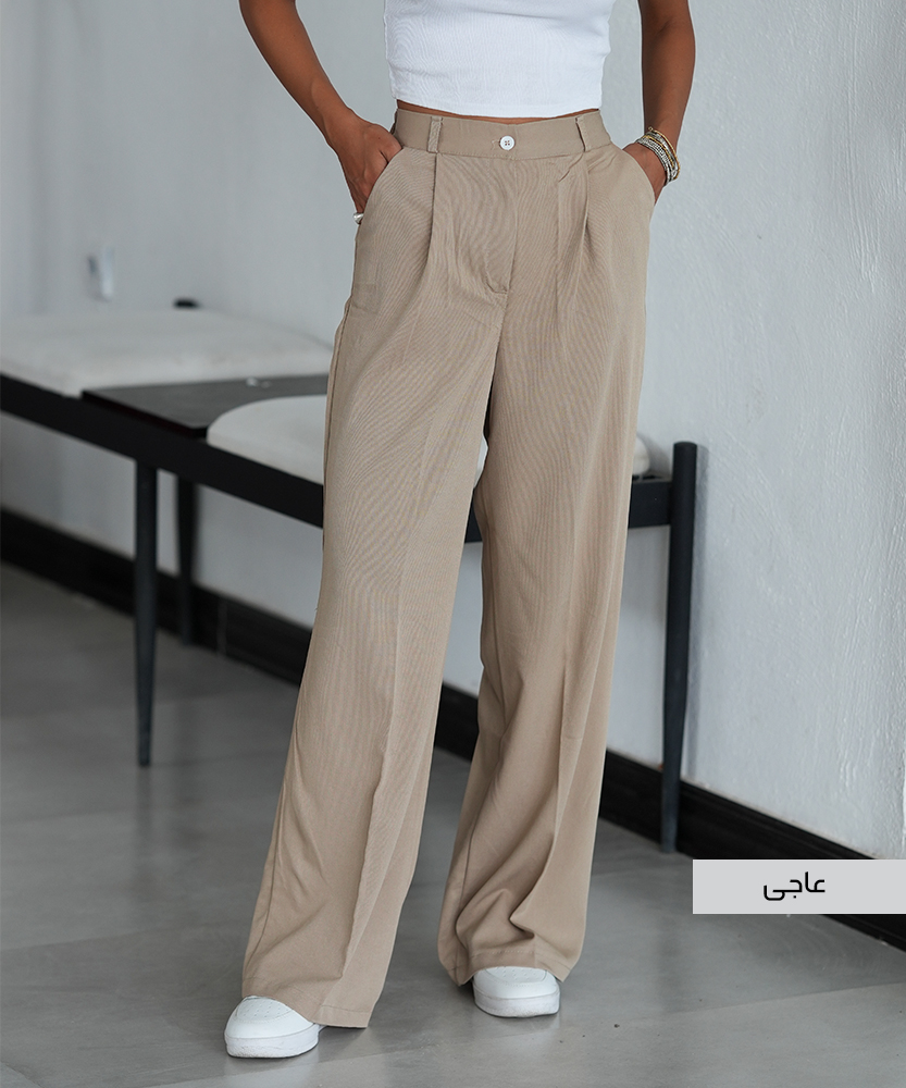 شلوار بگ تنسل E41017 - Image 5