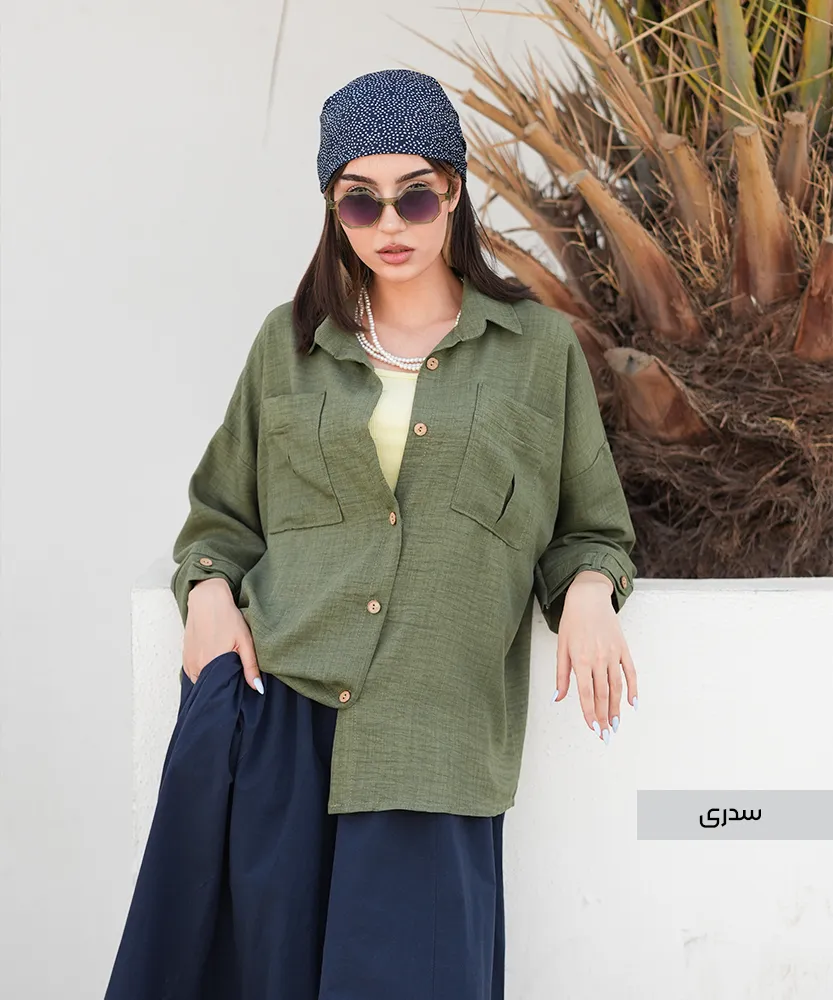 شومیز آستین پاگن دار A41094 - Image 2