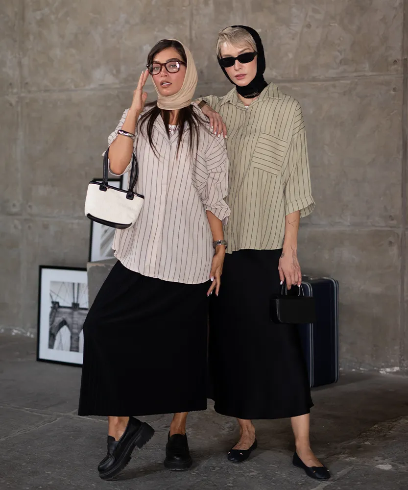 مانتو یقه دار تک جیب M41634