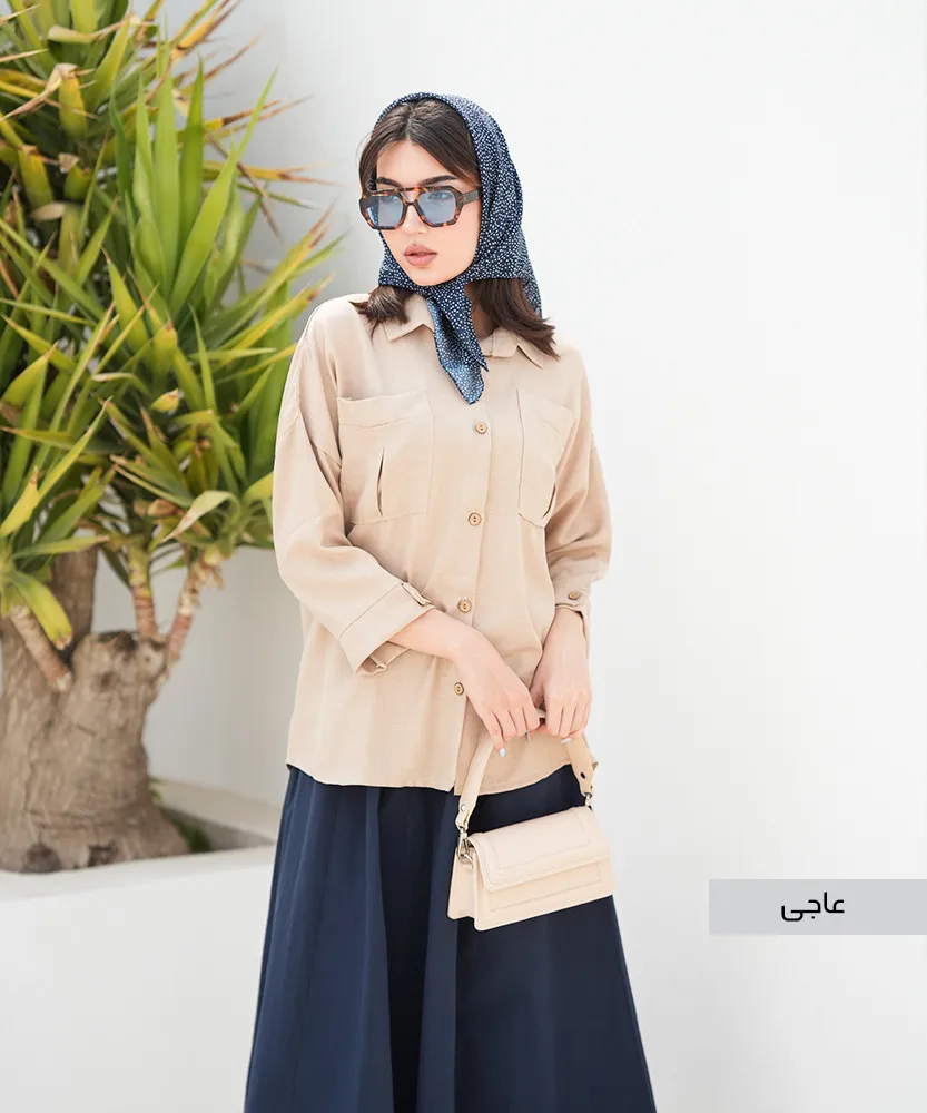 شومیز آستین پاگن دار A41094 - Image 3