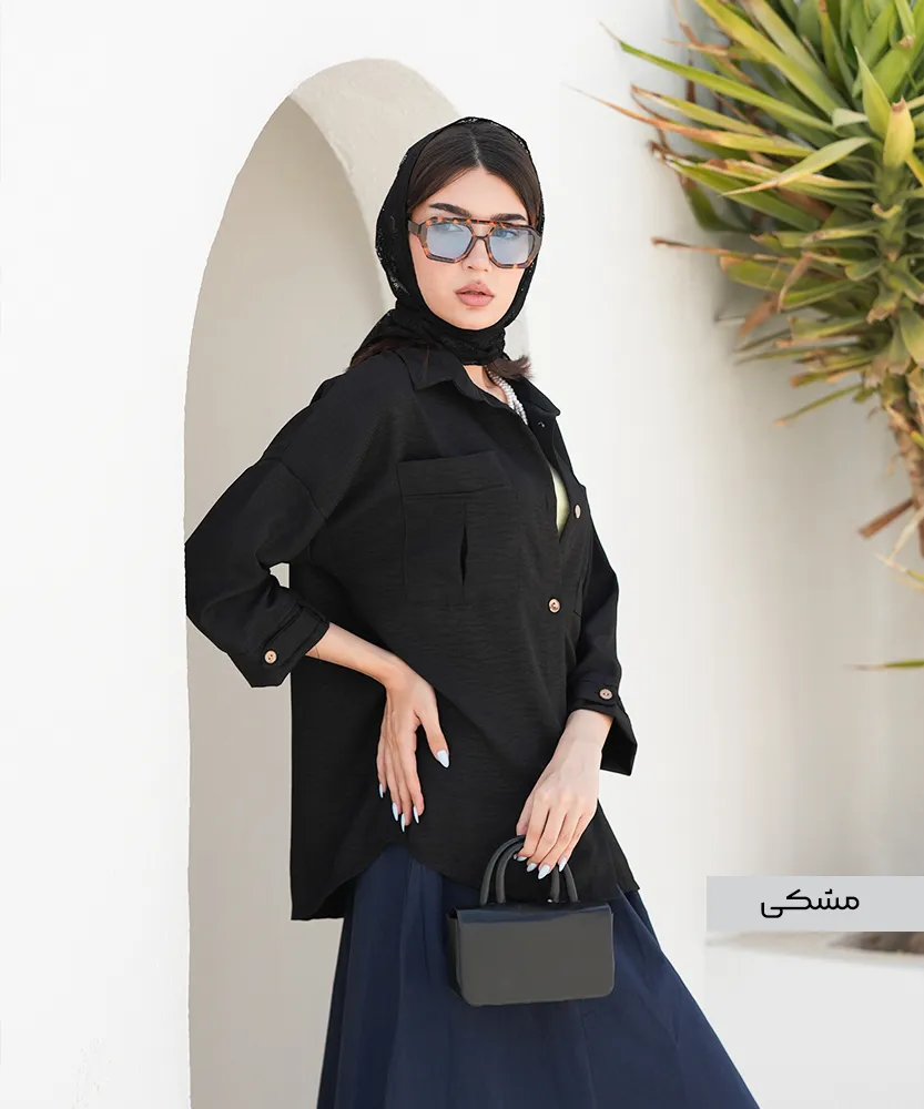 شومیز آستین پاگن دار A41094 - Image 4