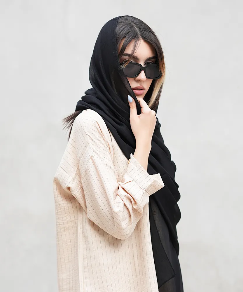 شال مشکی کومو N41137 - Image 3