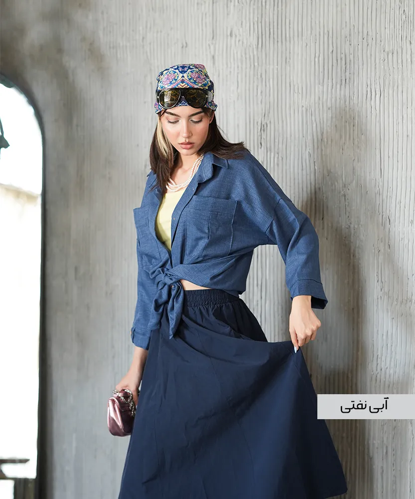 شومیز آستین پاگن دار A41094 - Image 5