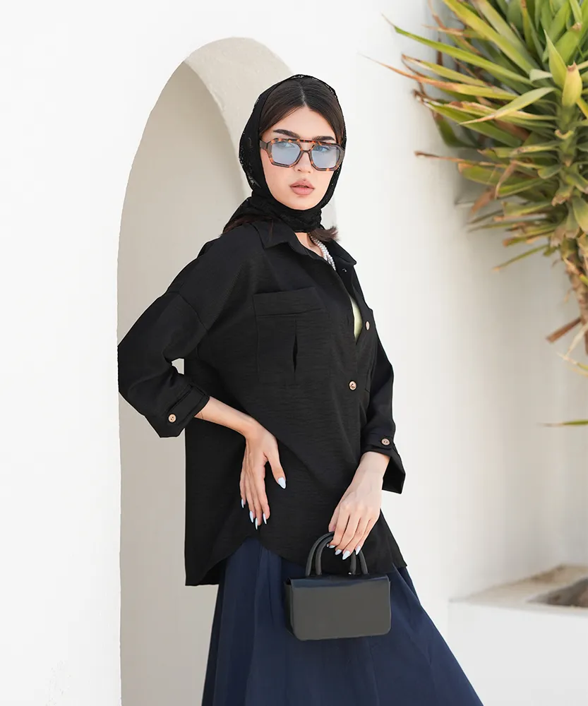 شومیز آستین پاگن دار A41094