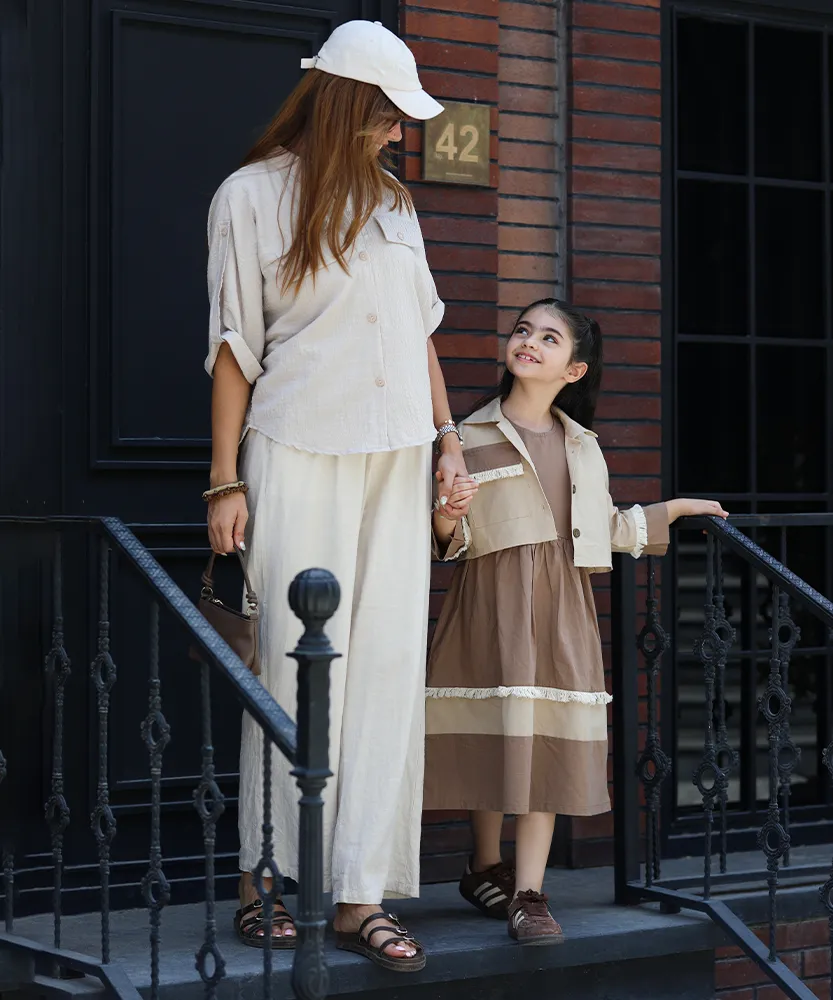 کت و سارافون ریش دار Q44089 - Image 4