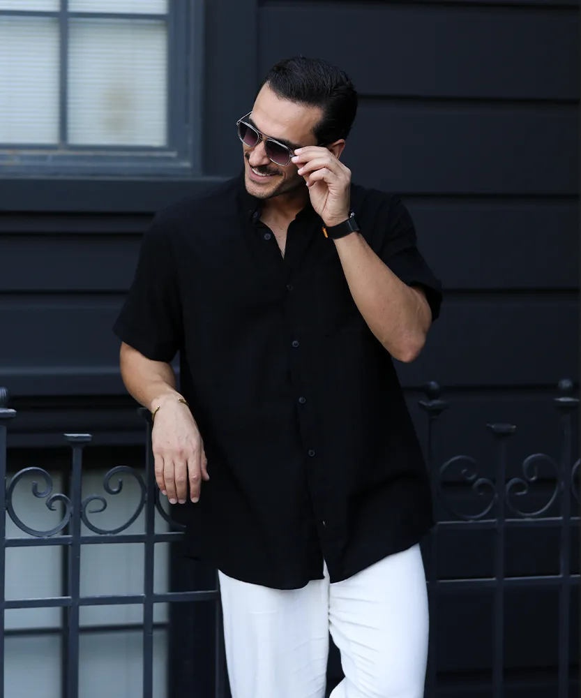 پیراهن مردانه تک جیب P42040