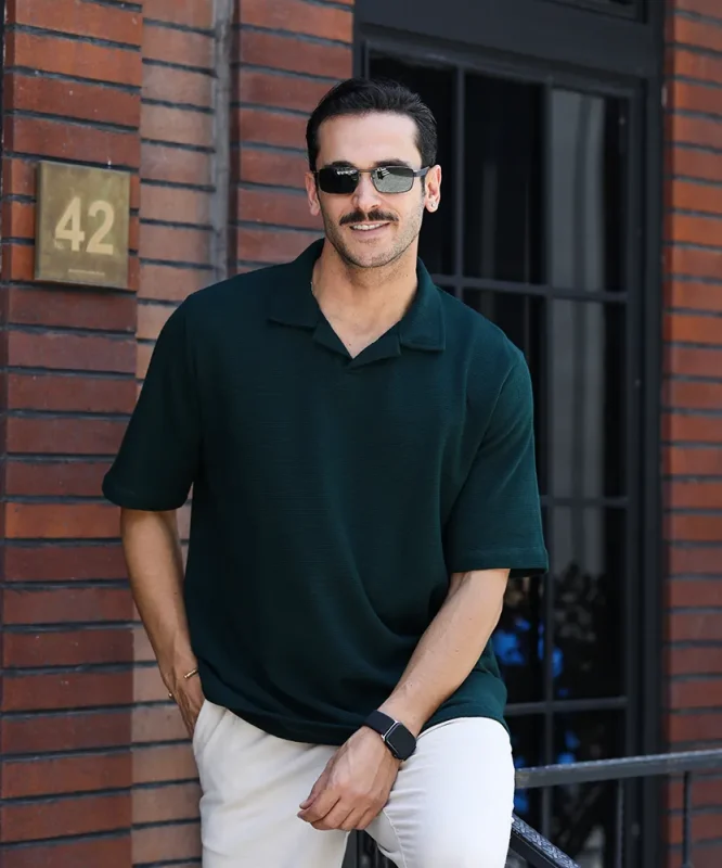 تیشرت قایک دار مردانه T42055