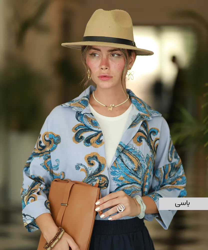 شومیز یارا لینن ایتالیایی A41782 - Image 9