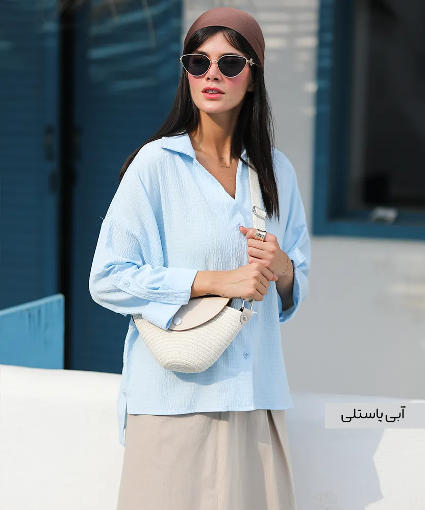 شومیز اطلس باکسی A41652 - Image 5