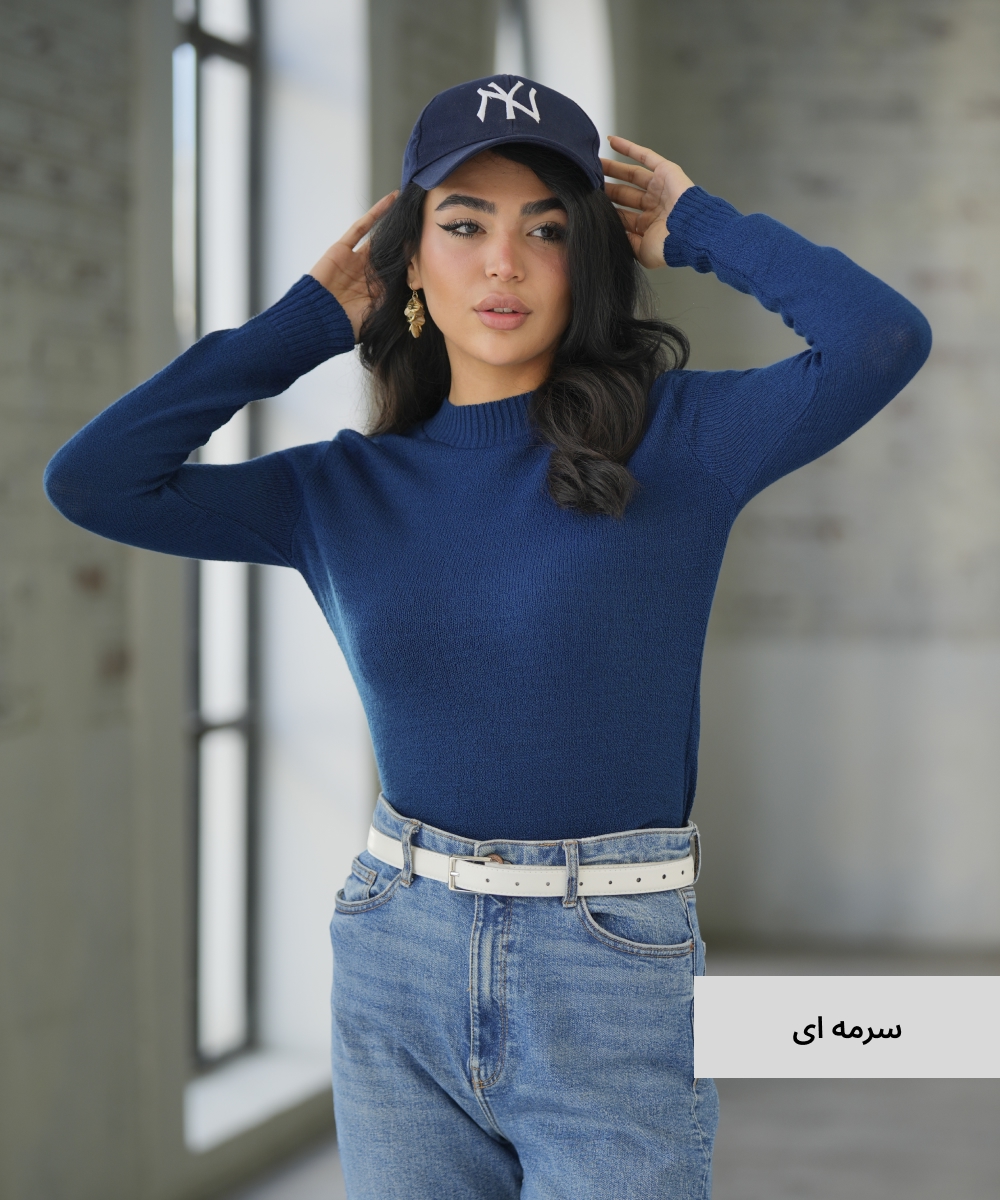 بلوز بافت ساده V10244 - Image 6