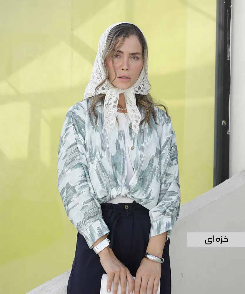 شومیز گره ای جلوباز A41821 - Image 3