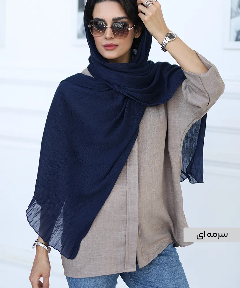 شال پلیسه لب دامنی N31653 - Image 3