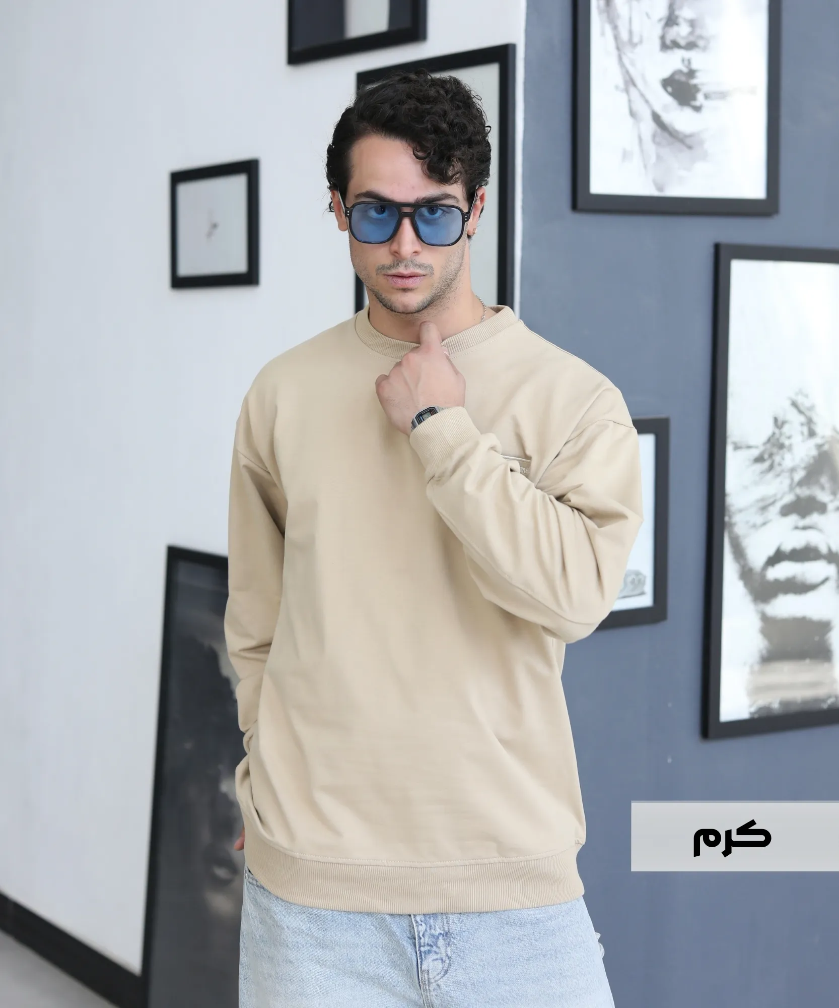 بلوز ساده مردانه B42019 - Image 5