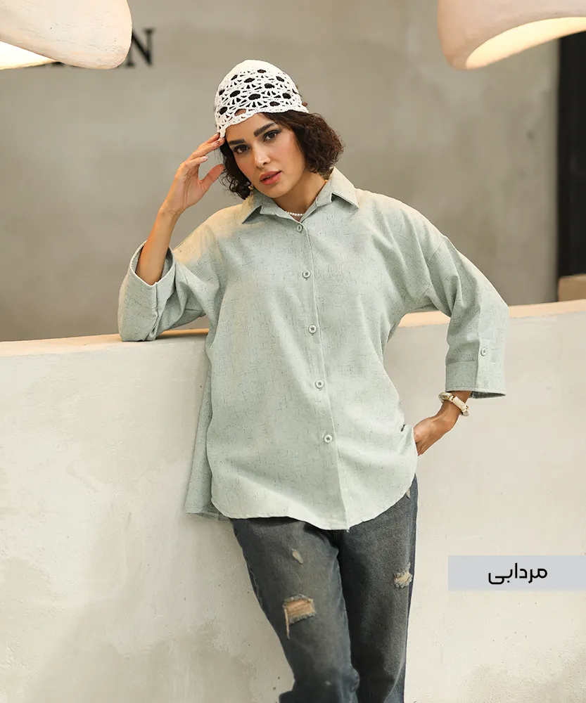 مانتو یقه دار M41680 مردابی