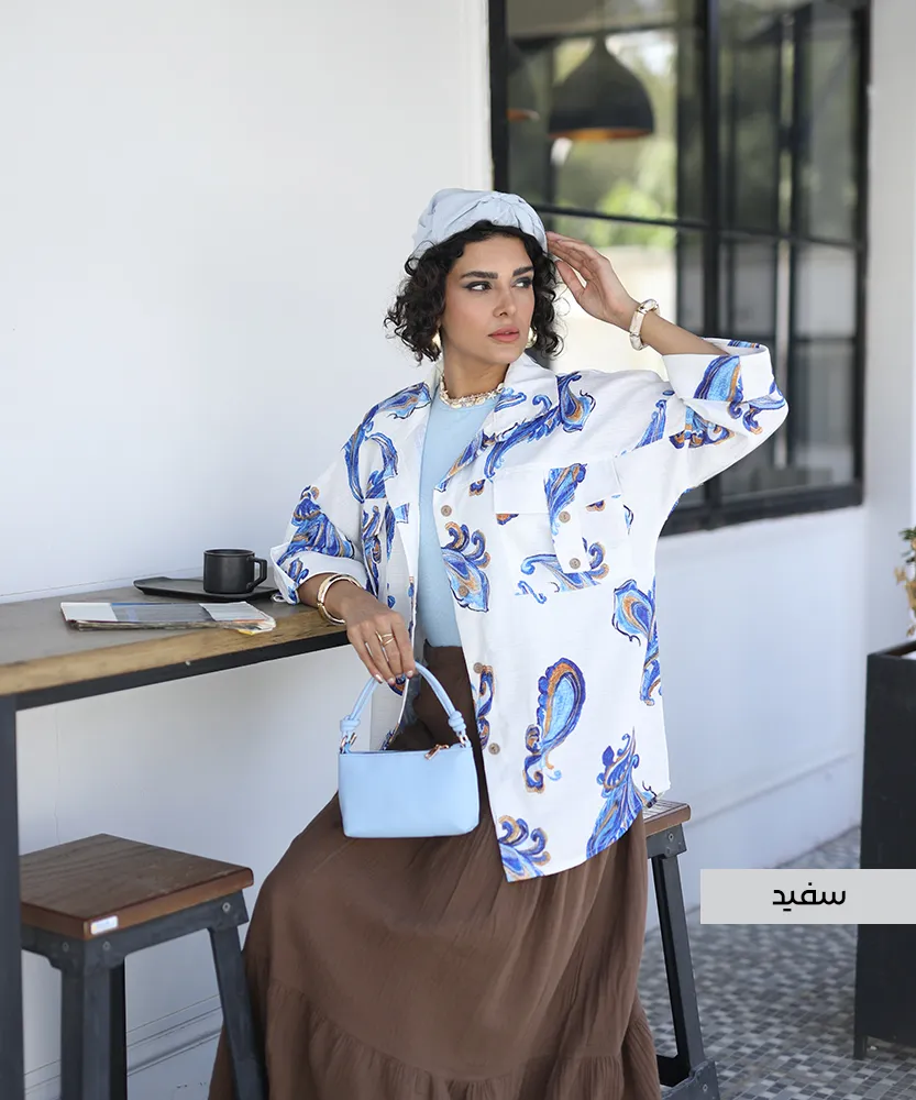 مانتو جیب صلیبی ایتالیایی M41648 سفید