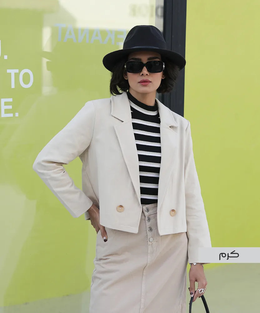 کت کراپ کتان K41341 - Image 3