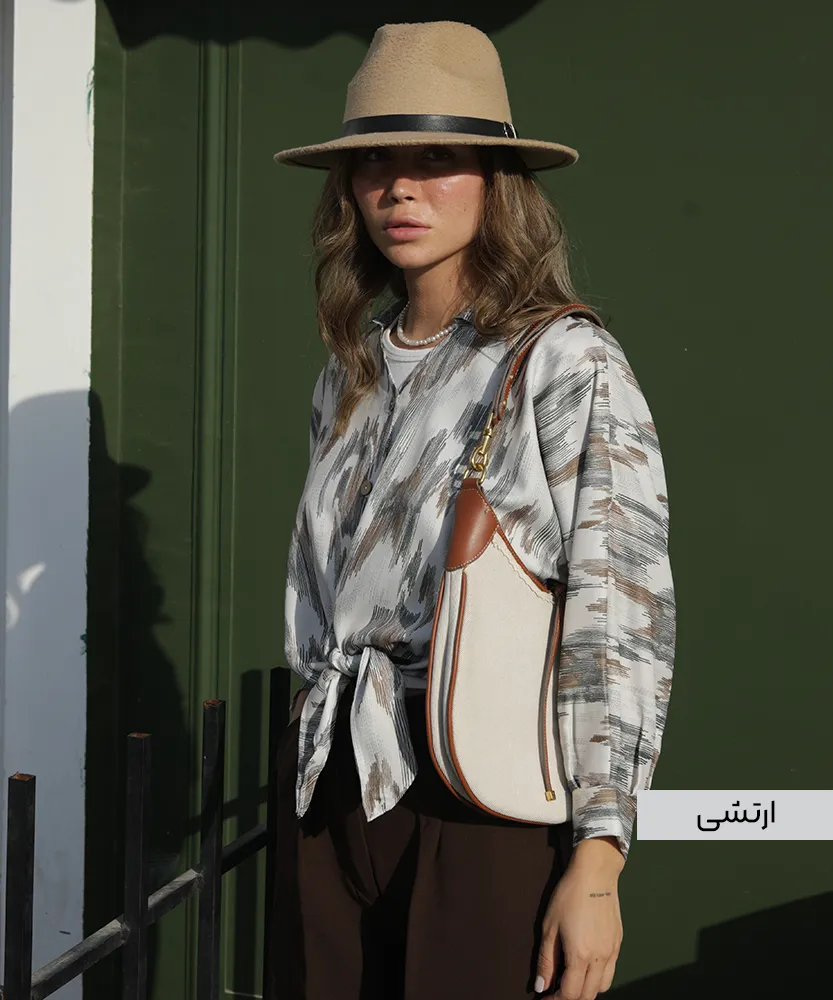 شومیز گره ای جلوباز A41821 - Image 5