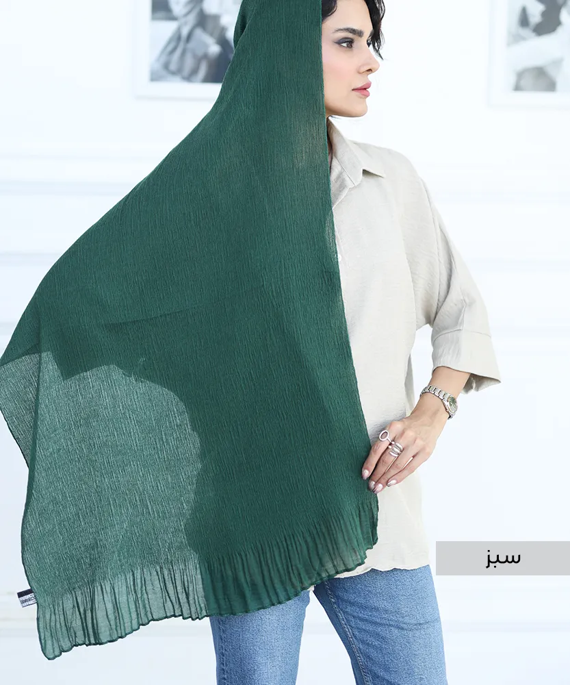 شال پلیسه لب دامنی N31653 - Image 5