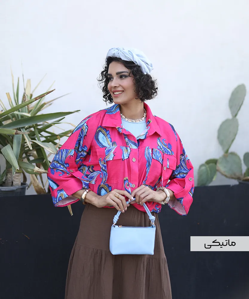 مانتو جیب صلیبی ایتالیایی M41648 ماتیکی