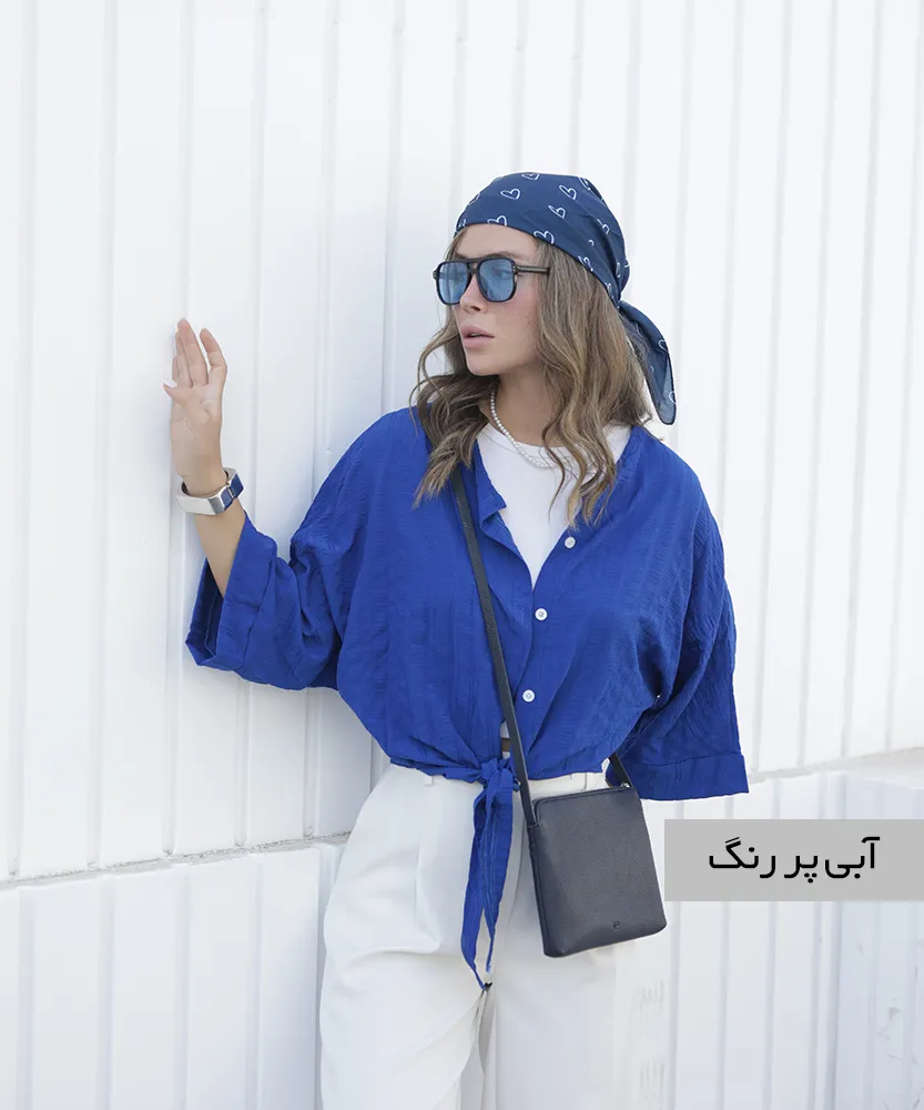 شومیز گره ای اطلس A41900 - Image 6