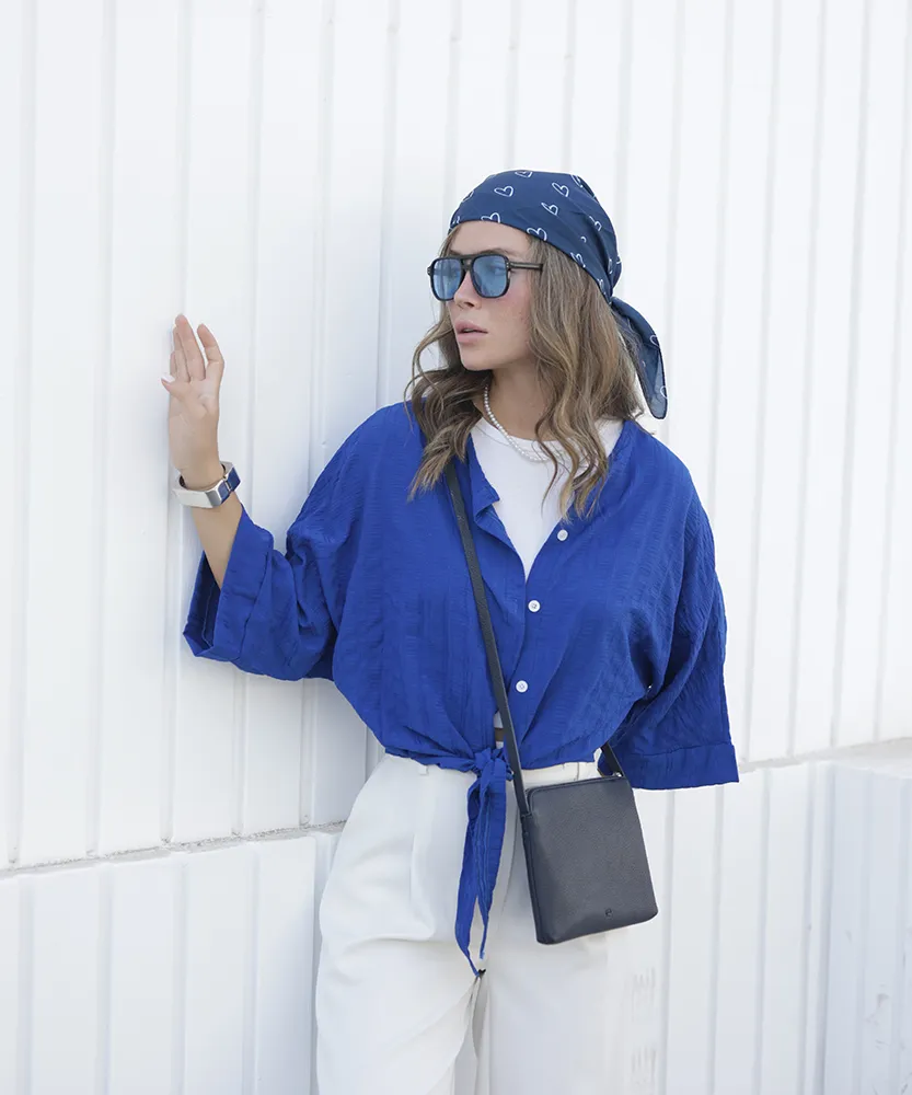 شومیز گره ای اطلس A41900