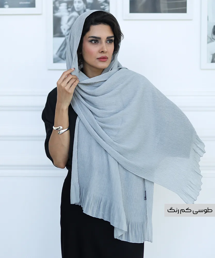 شال پلیسه لب دامنی N31653 - Image 7