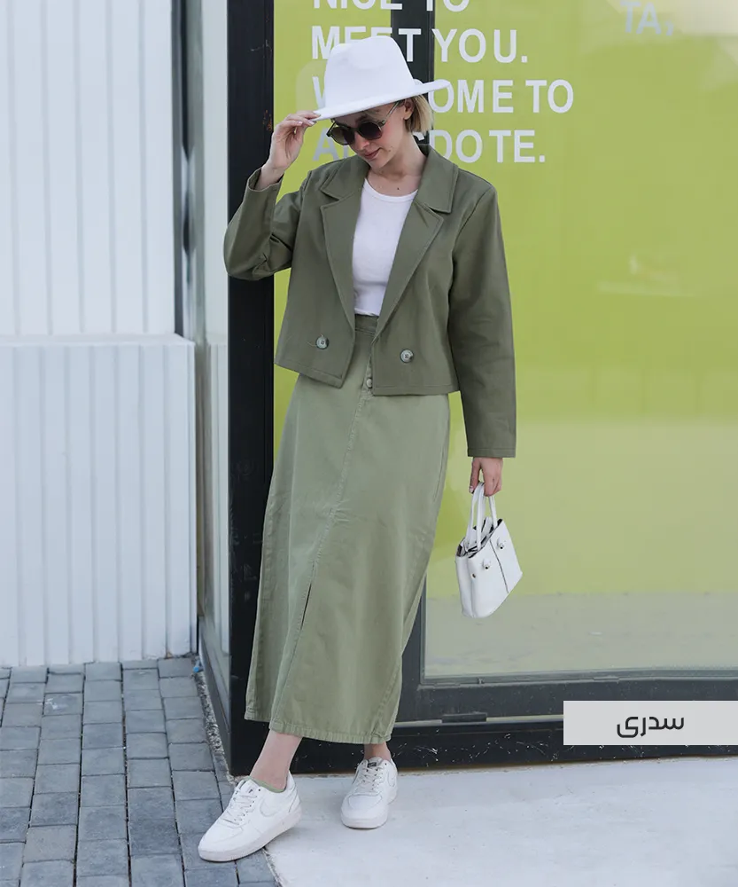 کت کراپ کتان K41341 - Image 6