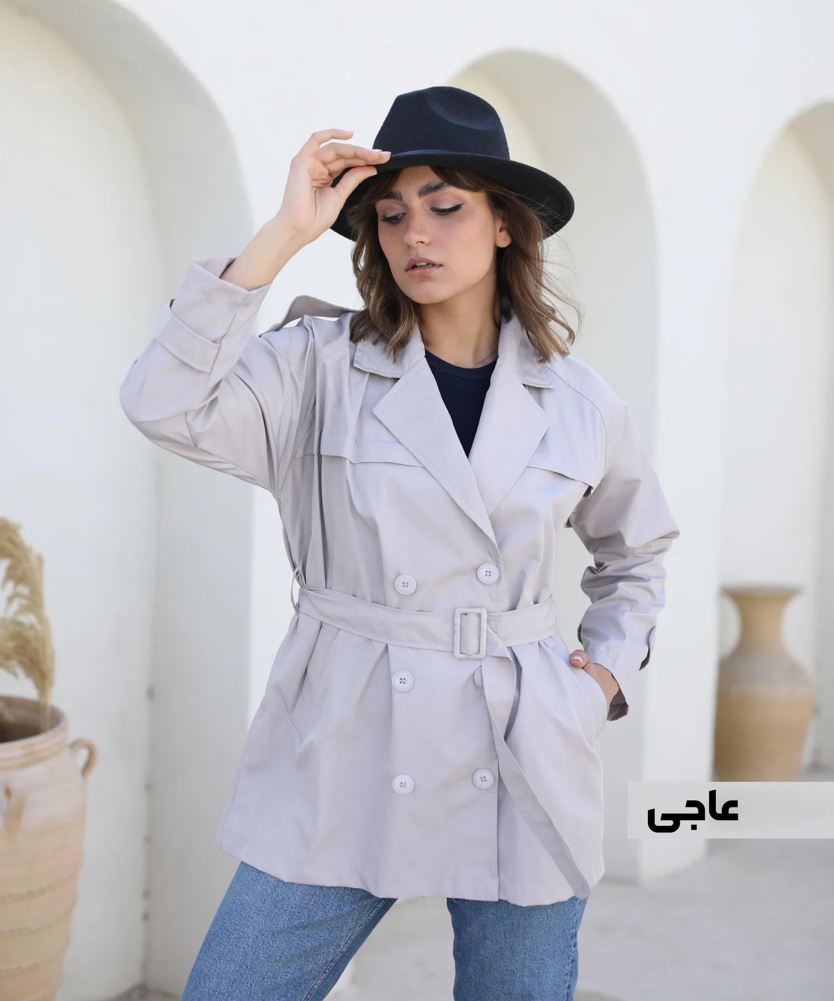 بارانی مانیسا آستین رگلان C41006 - Image 4