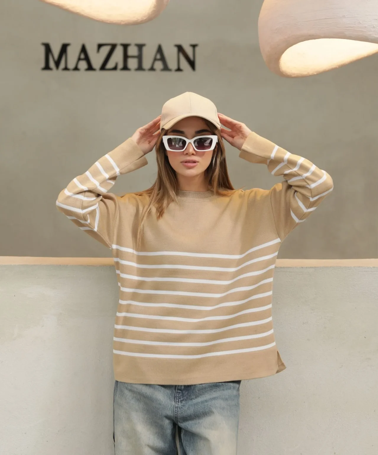 بلوز بافت راه راه V31904