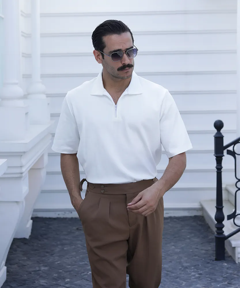 تیشرت نیم زیپ T42256